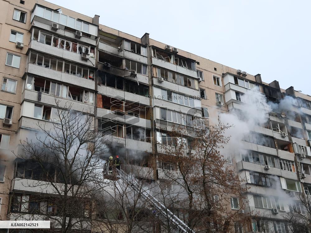 UKRAINE-KIEV-MISSILE ATTACK