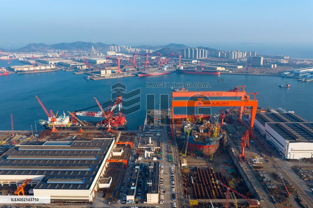 Haixi Bay Shipbuilding and Repair Base in Qingdao