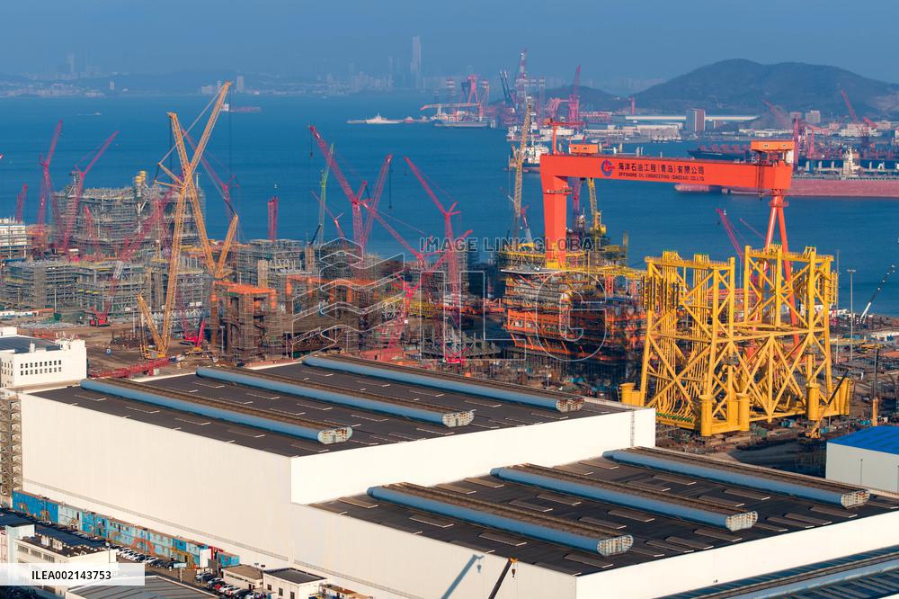 Haixi Bay Shipbuilding and Repair Base in Qingdao
