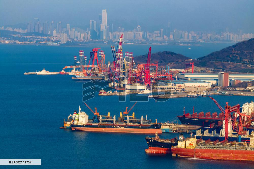 Haixi Bay Shipbuilding and Repair Base in Qingdao
