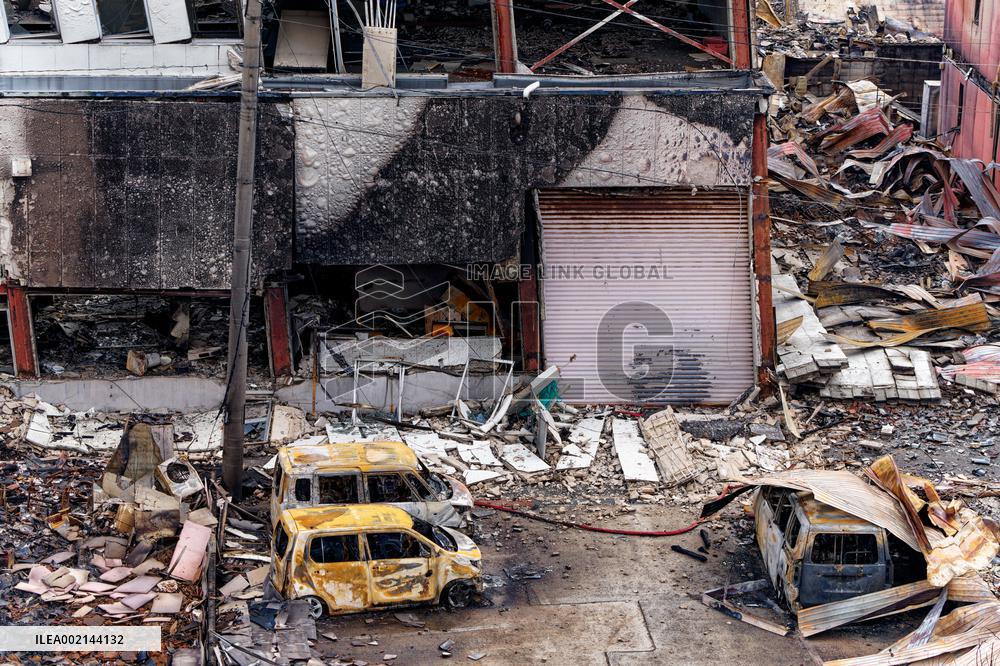 JAPAN-WAJIMA-EARTHQUAKES-MORNING MARKET-FIRE