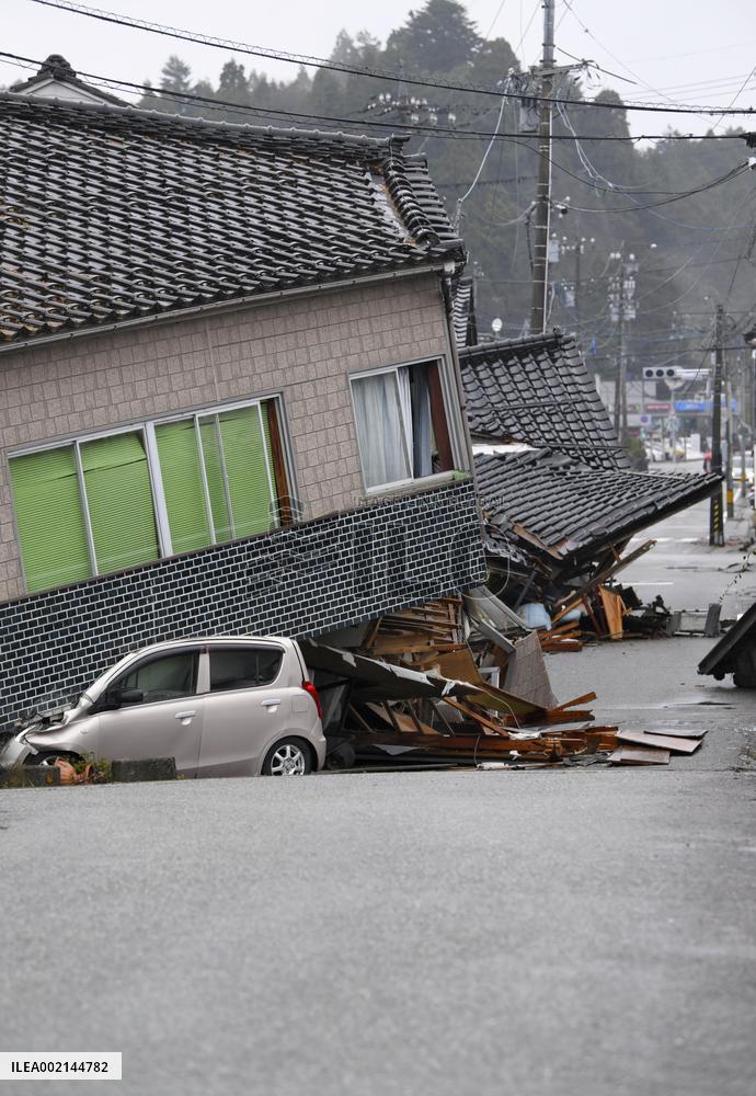 Aftermath of strong quake in central Japan