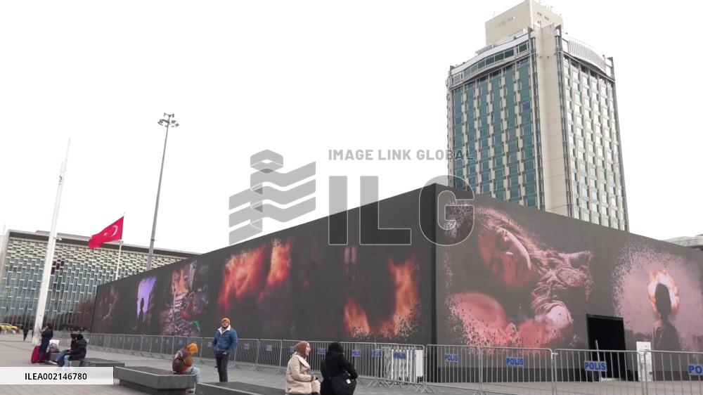 Istanbul exhibition highlights conflicts in Gaza through Palestinian children's eyes