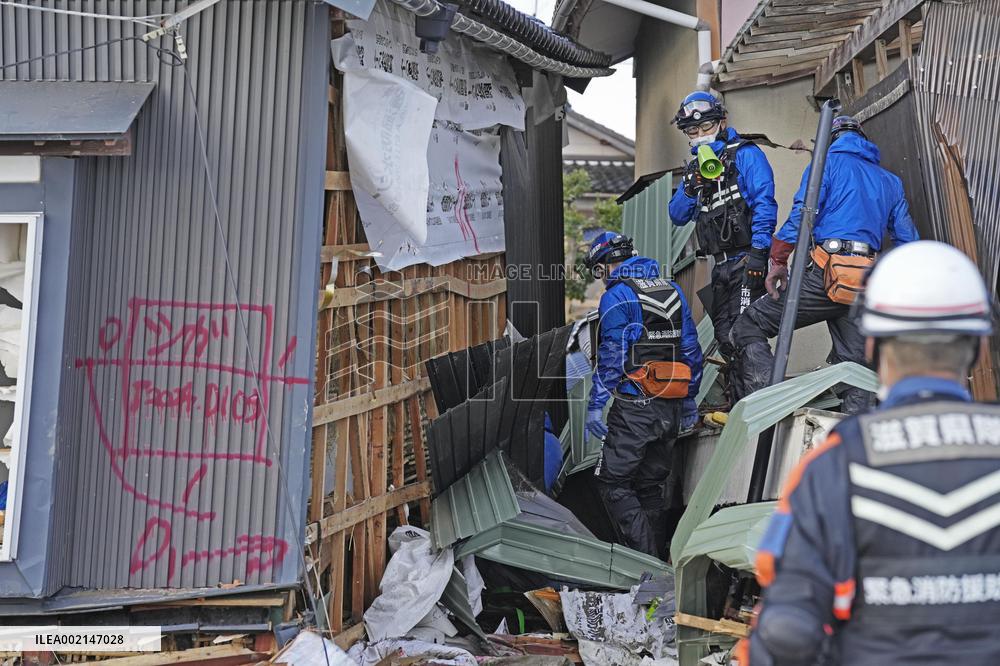 Aftermath of strong quake in central Japan