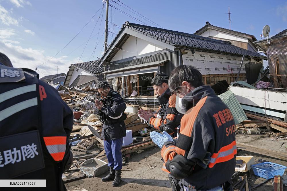 Aftermath of strong quake in central Japan