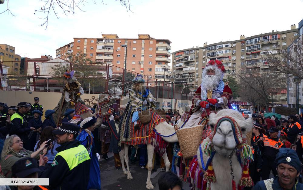 The Three Wise Men Arrive To Malaga - Spain