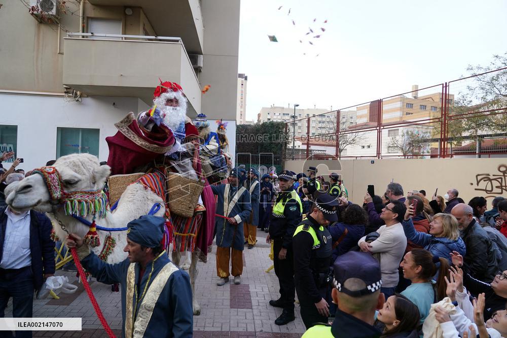 The Three Wise Men Arrive To Malaga - Spain