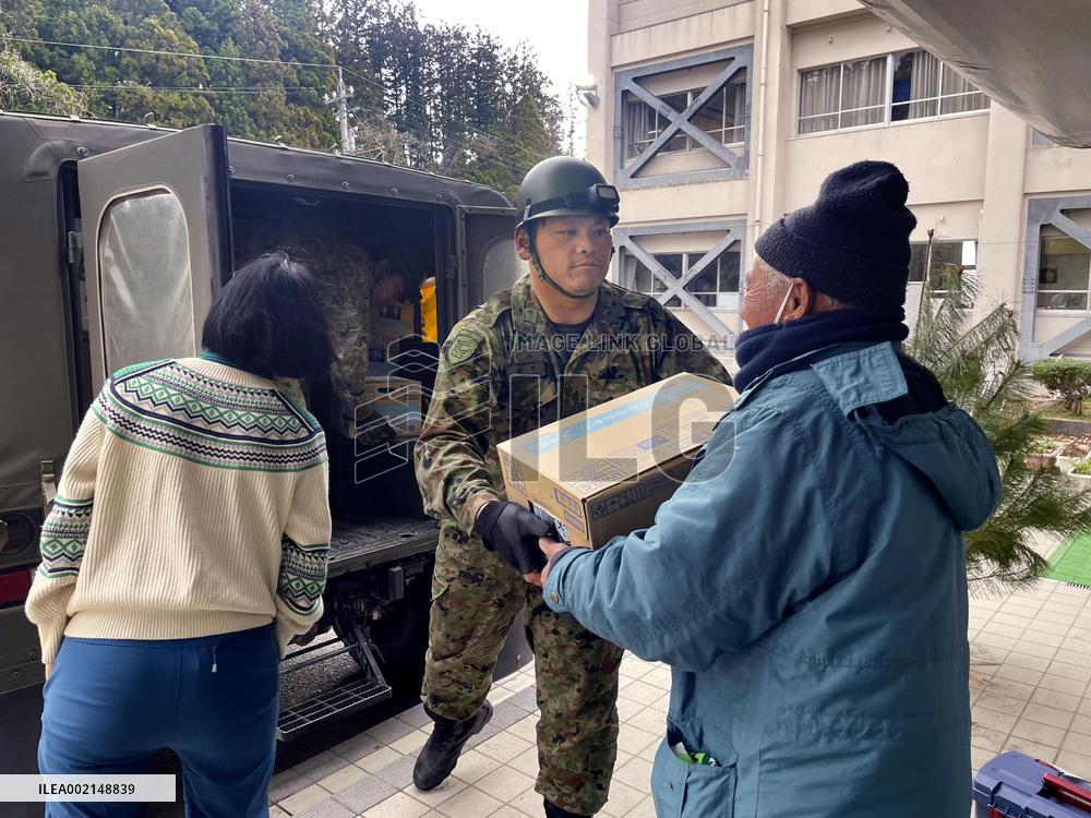 Aftermath of strong quake in central Japan