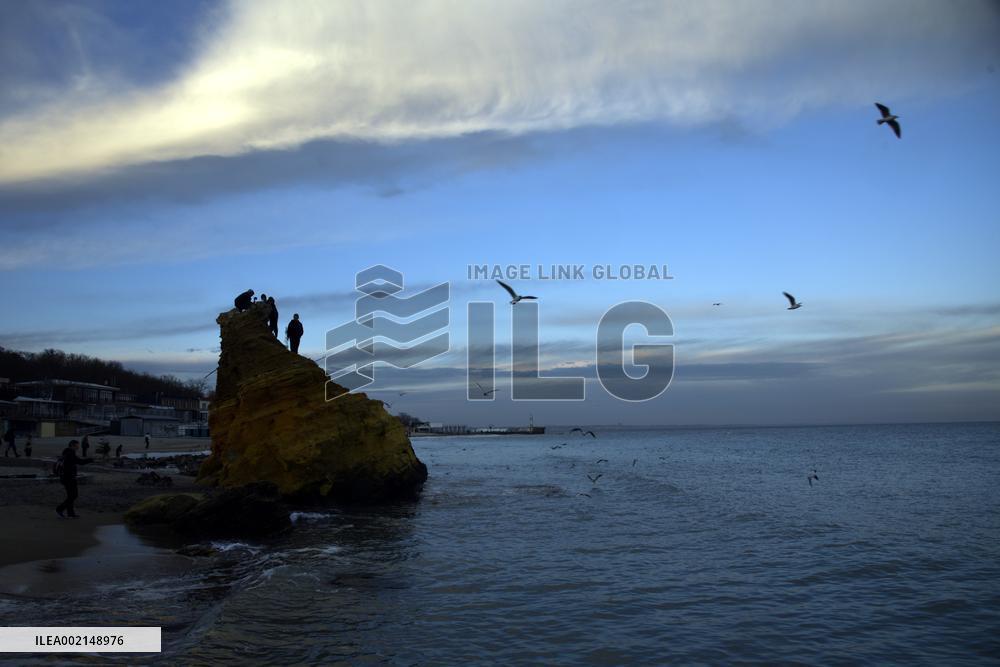 Evening on Odesa beach