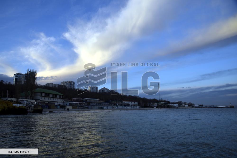Evening on Odesa beach