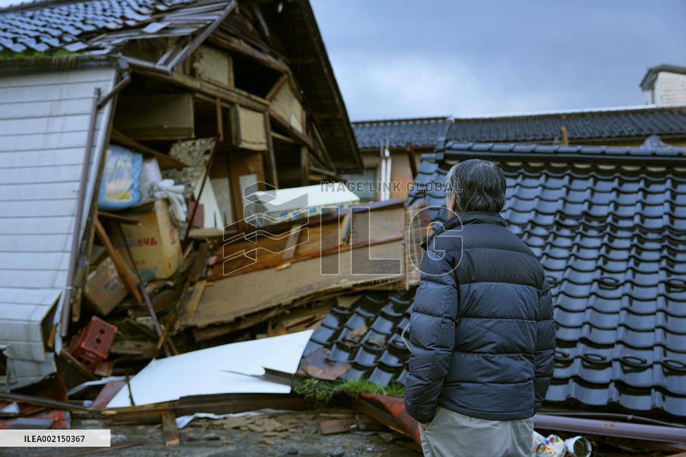 Aftermath of strong quake in central Japan