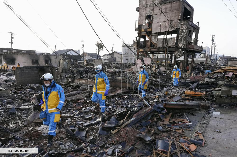 Aftermath of strong quake in central Japan