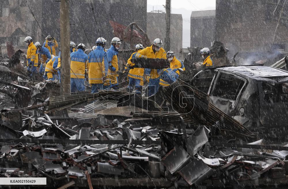 Aftermath of strong quake in central Japan