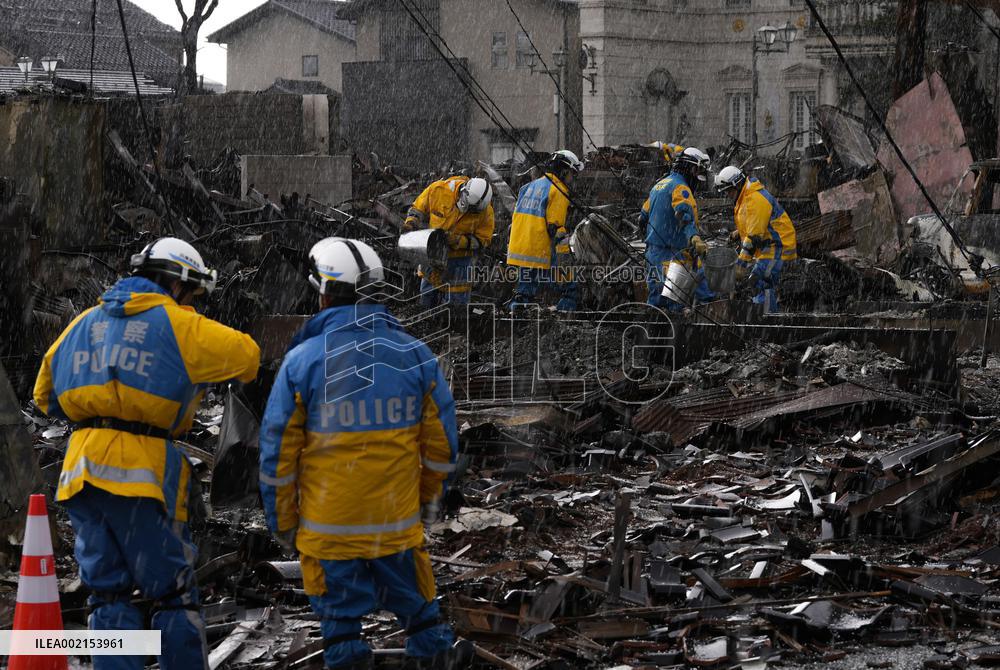 Aftermath of strong quake in central Japan