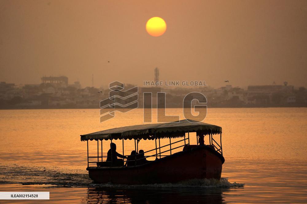 Sunset During Cold Winter Evening - Ajmer