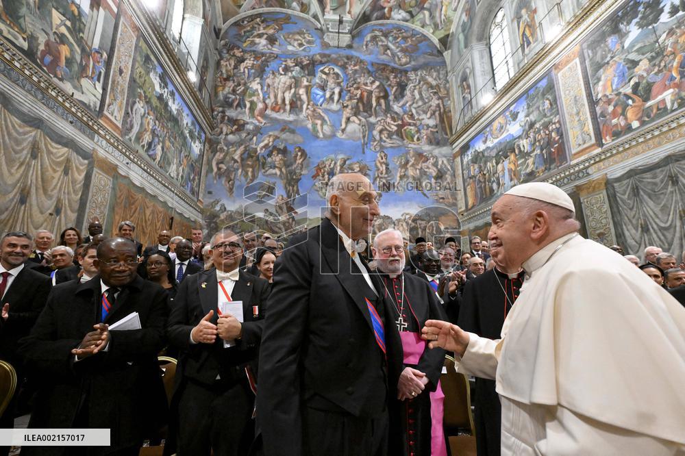 Pope Francis Greets The Diplomatic Corps Accredited To The Holy See - Vatican