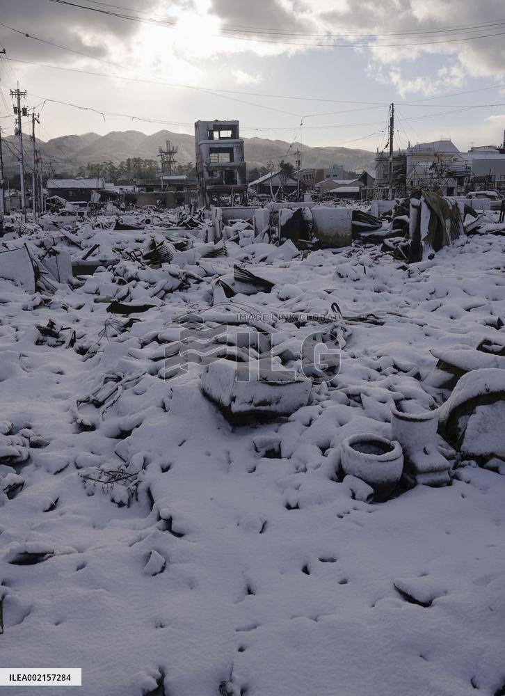 Aftermath of strong quake in central Japan