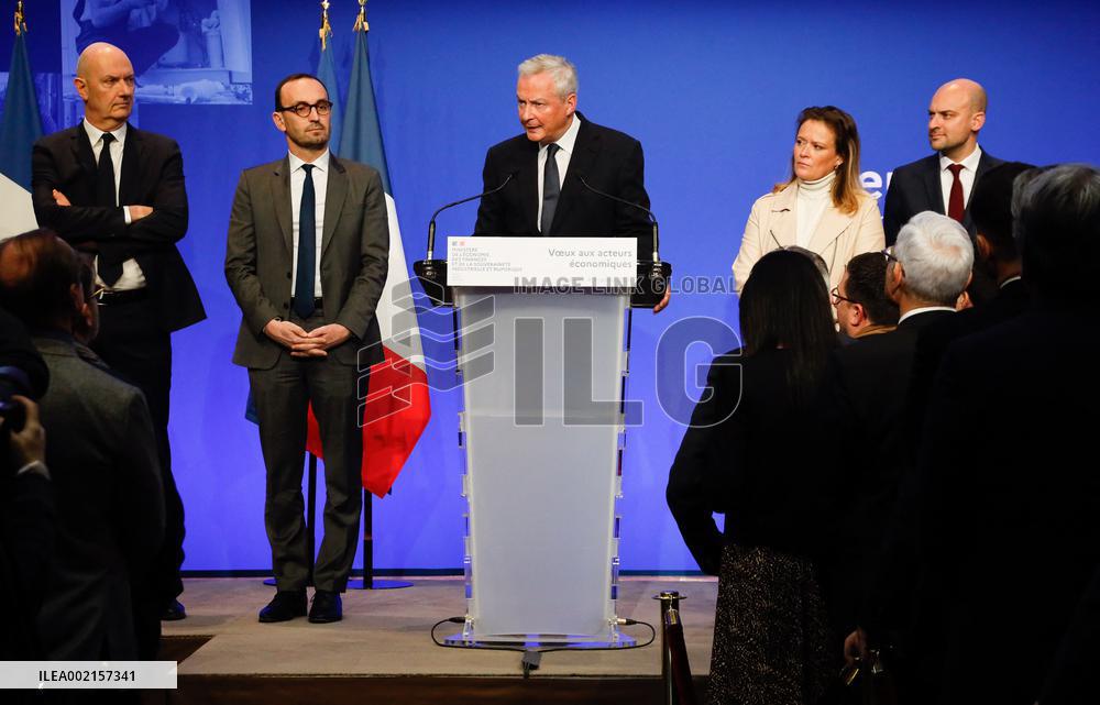 Bruno Le Maire Addresses His New Year's Wishes - Paris