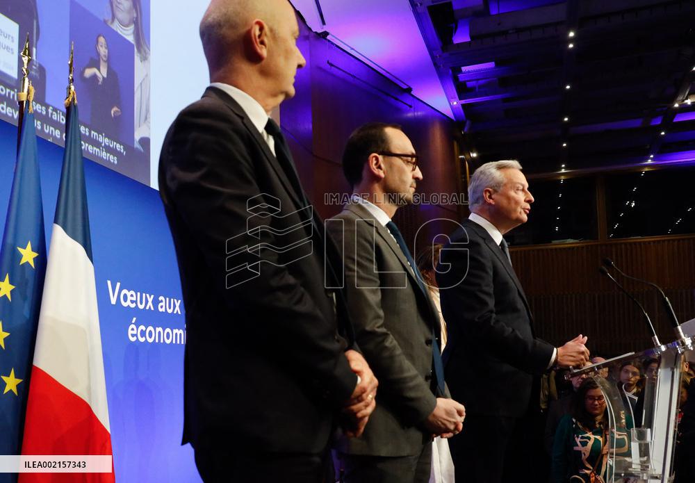Bruno Le Maire Addresses His New Year's Wishes - Paris