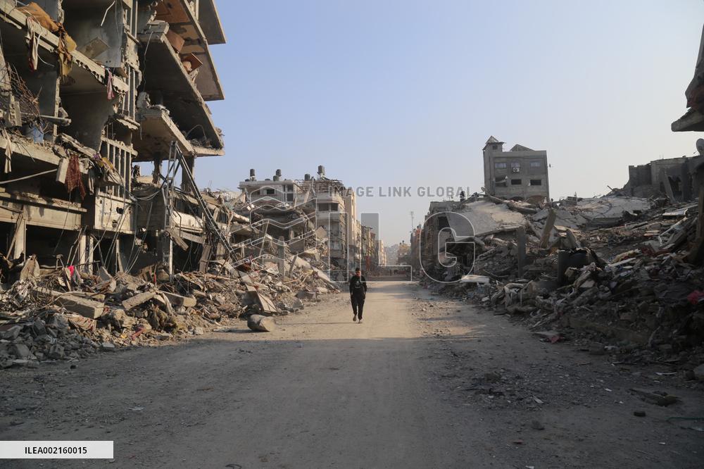 MIDEAST-GAZA-BEIT LAHIA-ISRAEL-ATTACKS-AFTERMATH