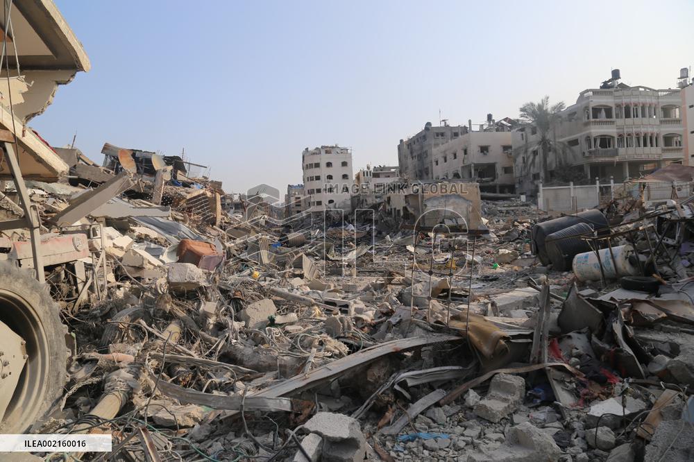 MIDEAST-GAZA-BEIT LAHIA-ISRAEL-ATTACKS-AFTERMATH