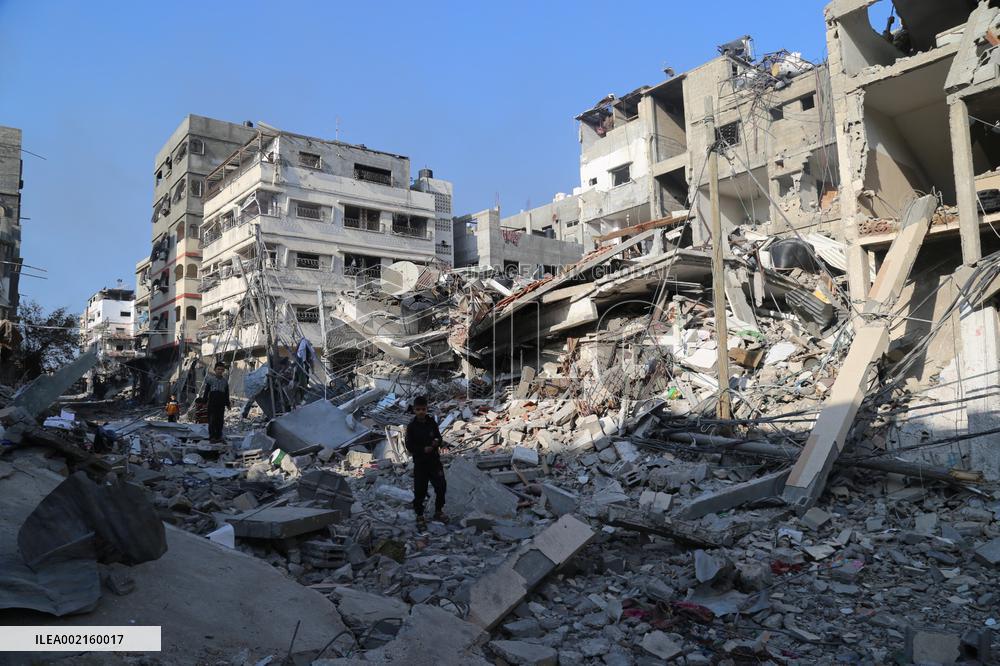 MIDEAST-GAZA-BEIT LAHIA-ISRAEL-ATTACKS-AFTERMATH