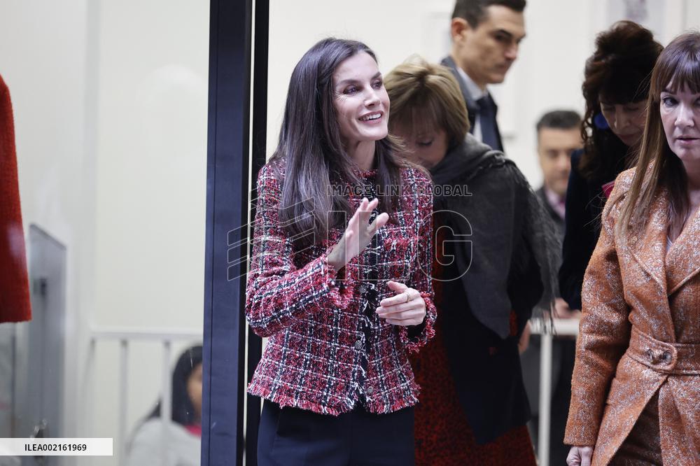 Queen Letizia Visits The APRAMP Headquarters - Madrid