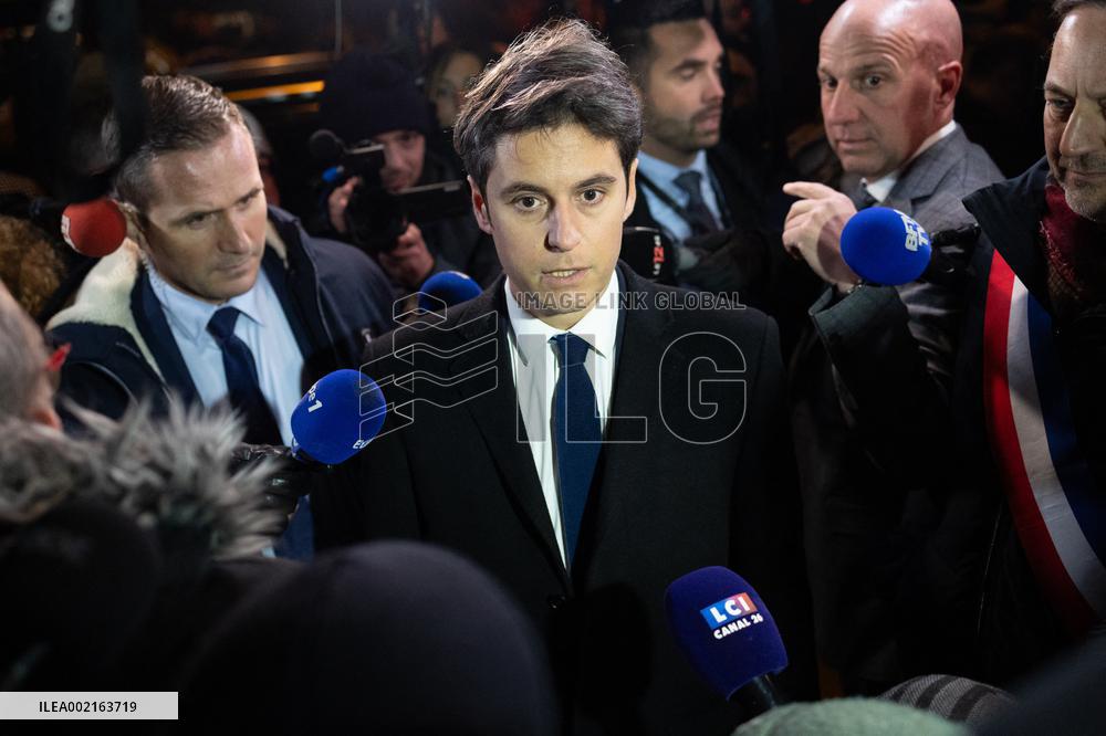 First Visit Of New French Prime Minister Gabriel Attal - Pas De Calais