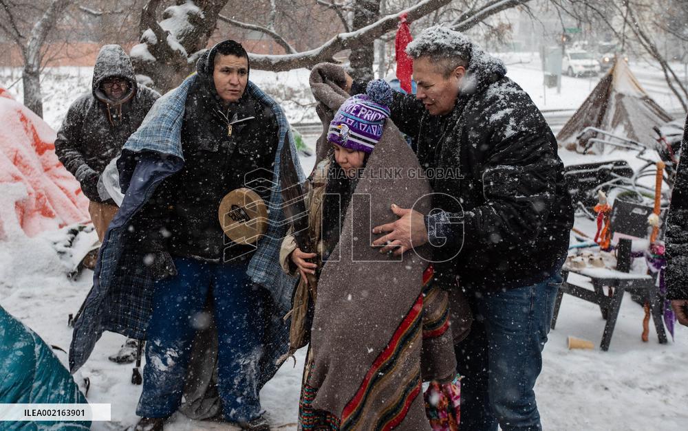 Homeless People Refuse To Leave The Encampment - Canada