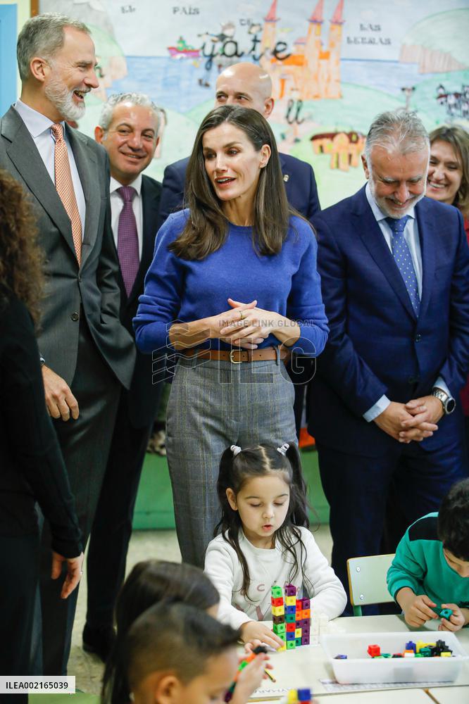 Royals Visit To Gumersindo Azcarate School - Madrid
