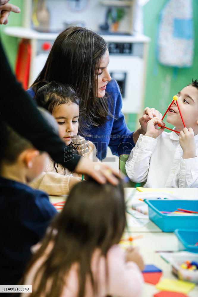 Royals Visit To Gumersindo Azcarate School - Madrid