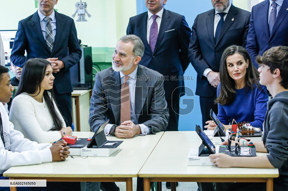Royals Visit To Gumersindo Azcarate School - Madrid