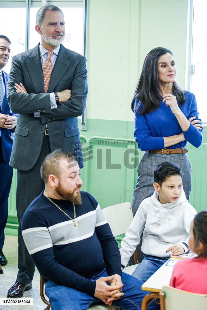 Royals Visit To Gumersindo Azcarate School - Madrid