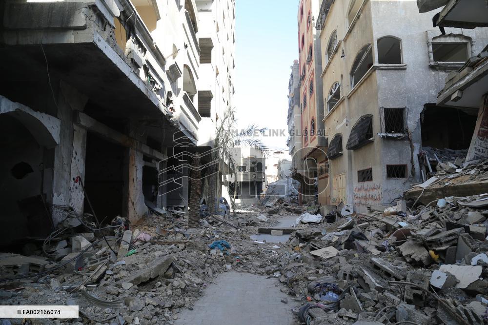 MIDEAST-GAZA-JABALIA REFUGEE CAMP-ISRAEL-ATTACKS-AFTERMATH