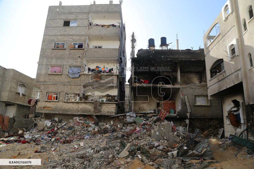 MIDEAST-GAZA-JABALIA REFUGEE CAMP-ISRAEL-ATTACKS-AFTERMATH