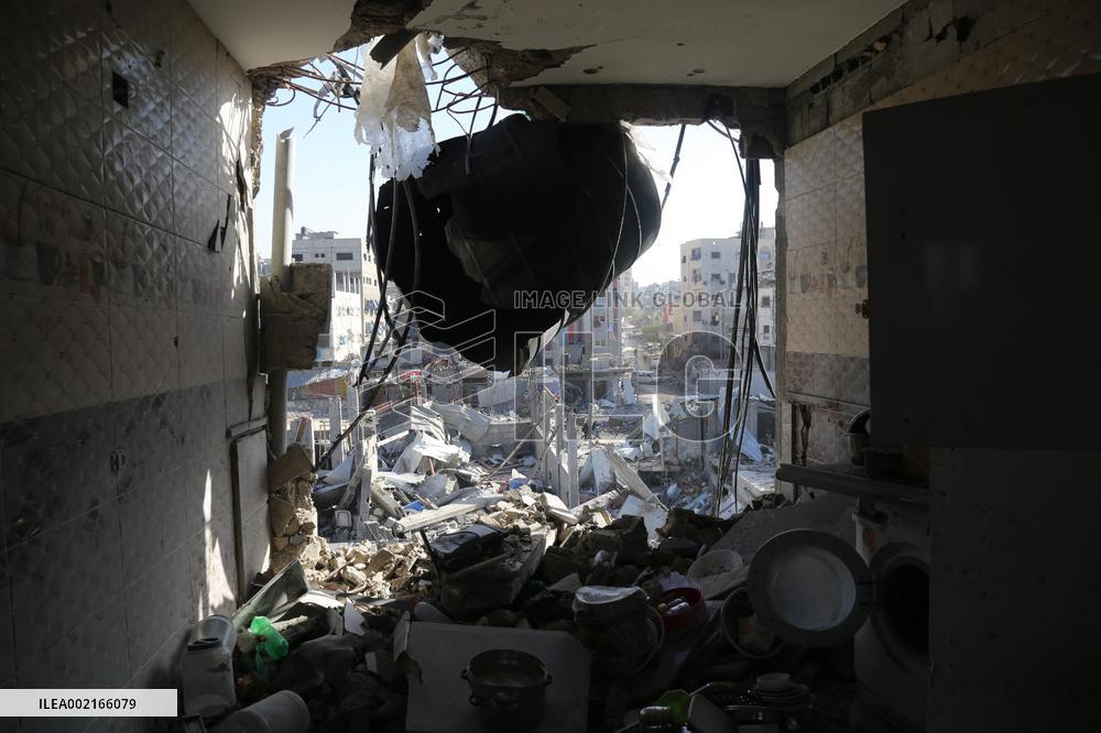 MIDEAST-GAZA-JABALIA REFUGEE CAMP-ISRAEL-ATTACKS-AFTERMATH