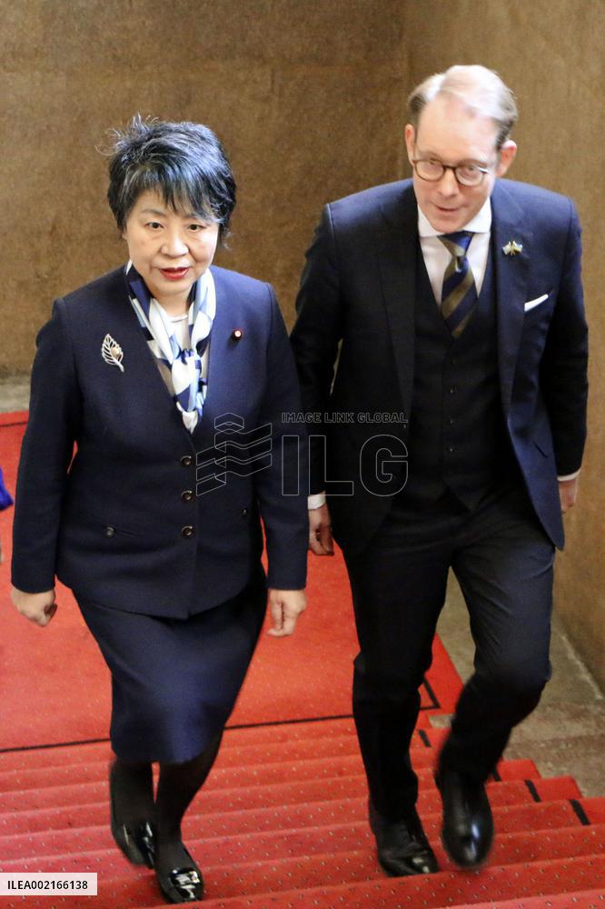 Japan, Sweden foreign ministers