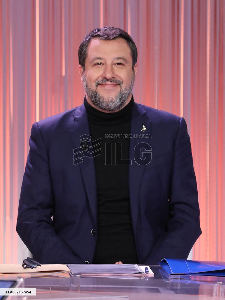 Matteo Salvini At TV Show - Rome