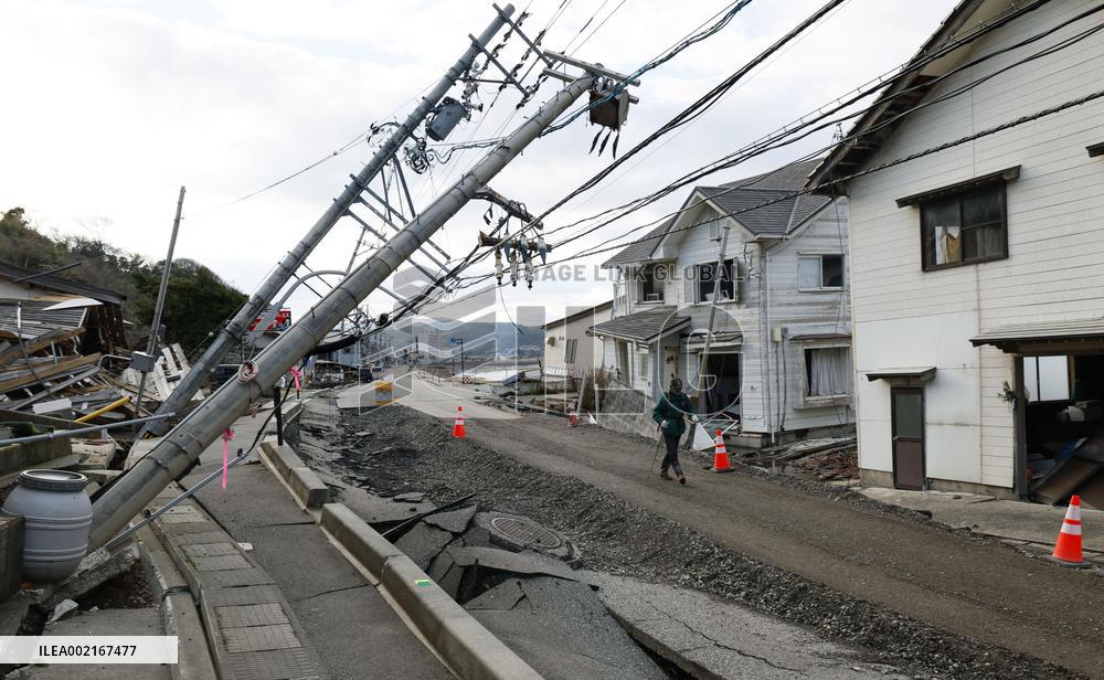Aftermath of strong quake in central Japan