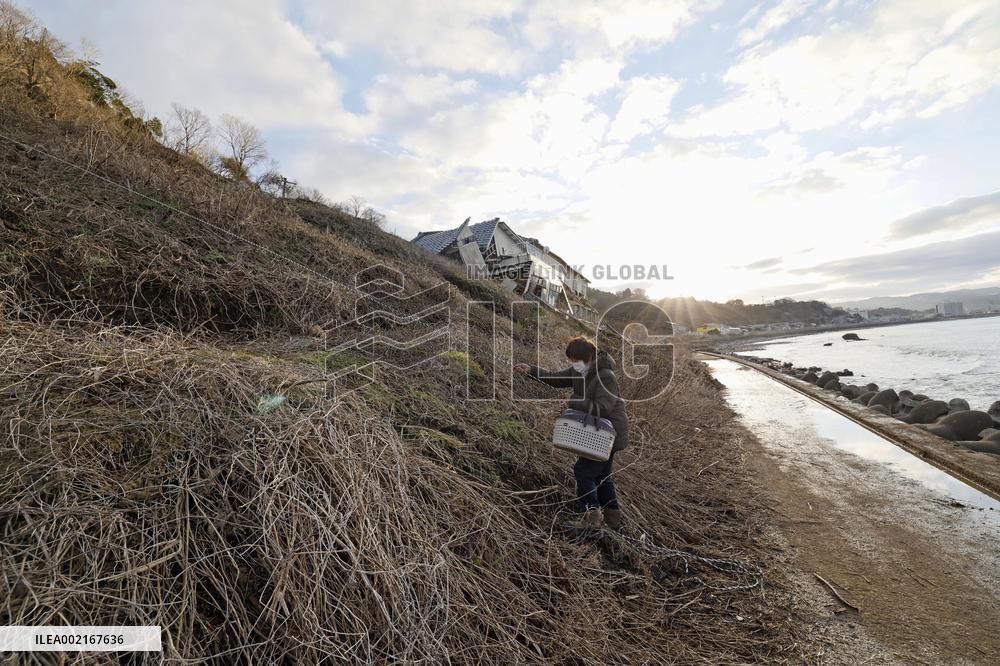 Aftermath of strong quake in central Japan