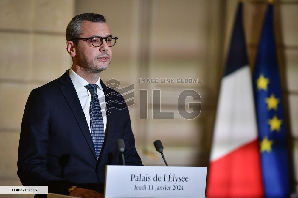 Alexis Kohler announces the French Government reshuffle - Paris