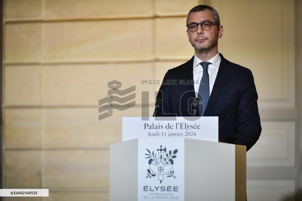 Alexis Kohler announces the French Government reshuffle - Paris