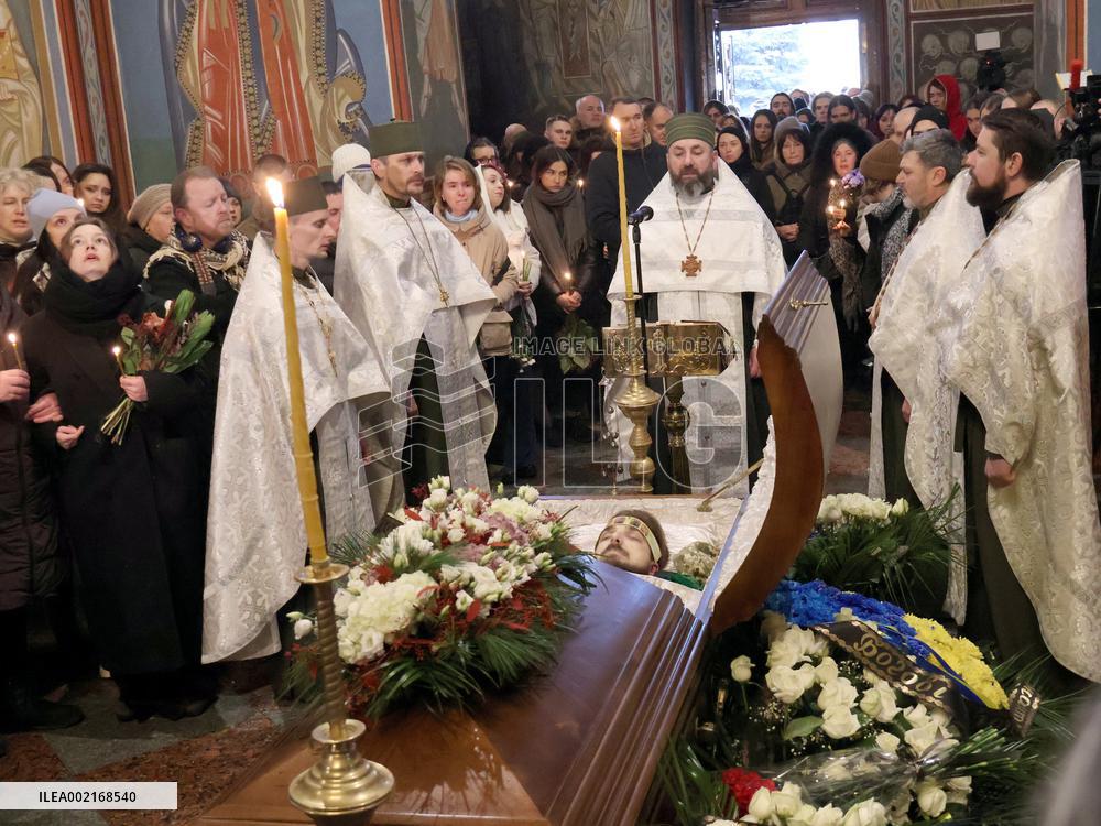 Memorial service of Ukrainian defender Maksym Kryvtsov in Kyiv