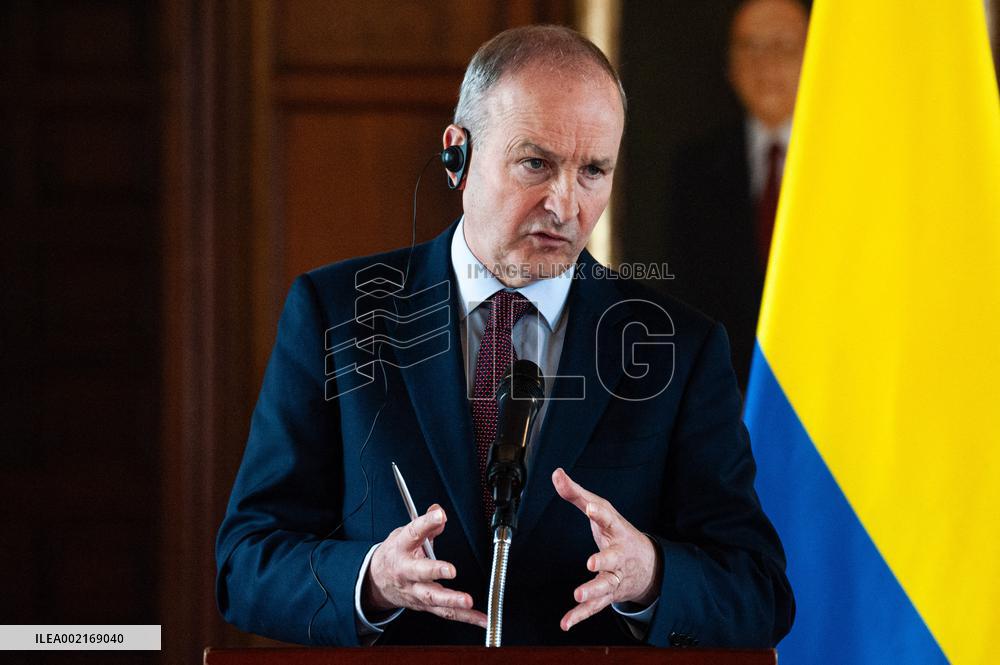Ireland Deputy Prime Minister Press Conference in Colombia