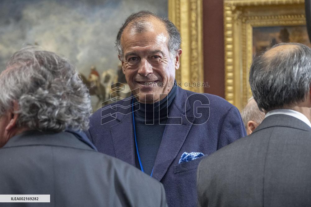 President Macron Attends Destination France Event - Chantilly