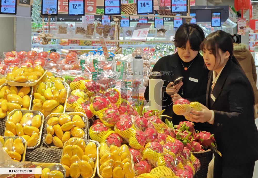 Consumers Shop at A Supermarket in Yanta