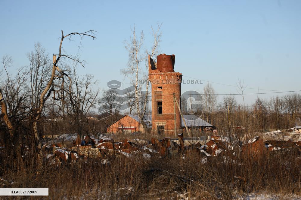 Aftermath of Russian shelling in Chuhuiv