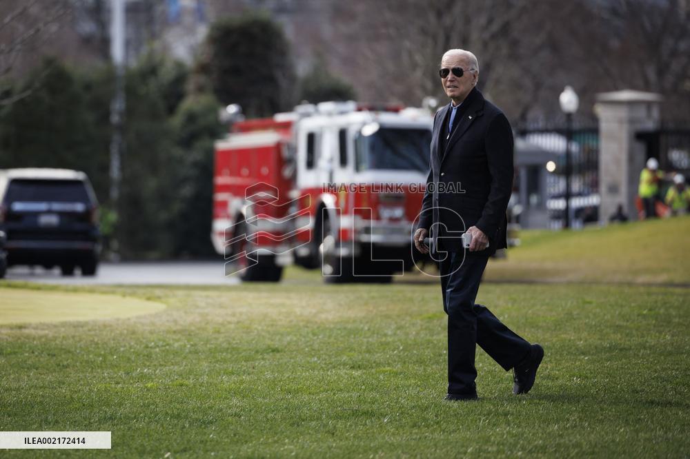 President Biden Departs White House