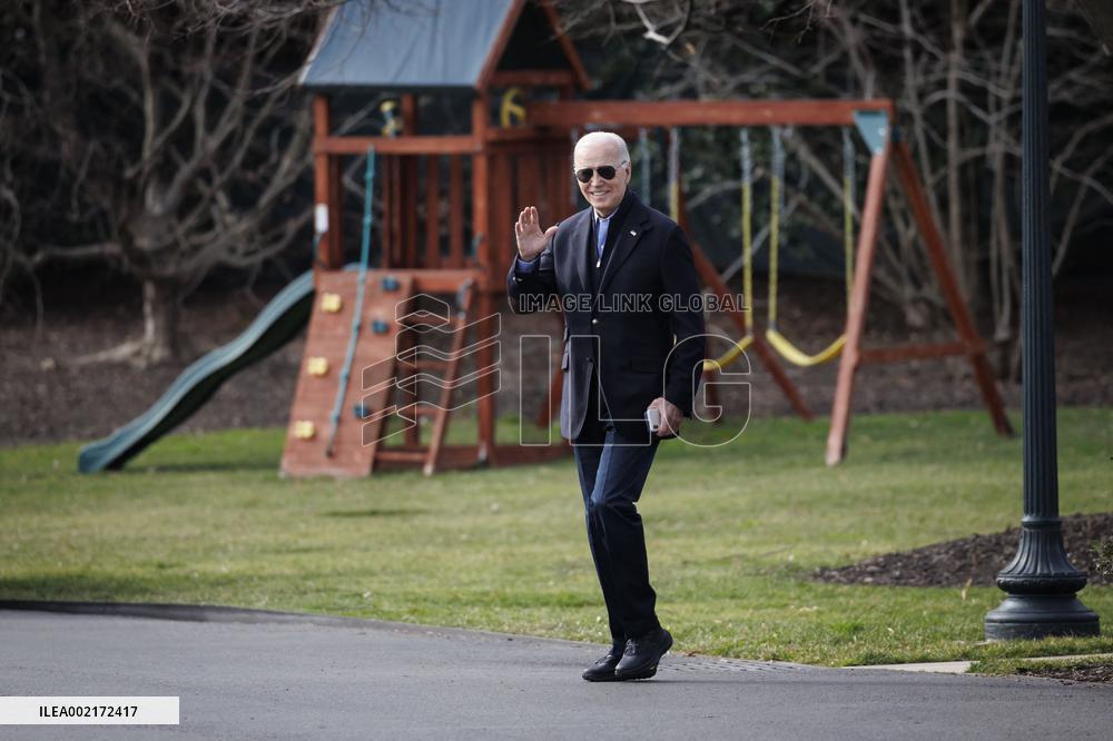 President Biden Departs White House