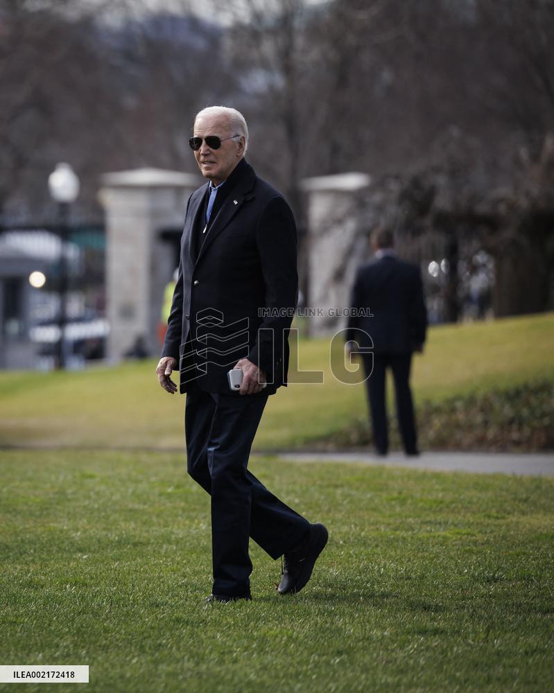 President Biden Departs White House